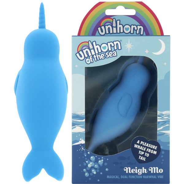 Unihorn of the Sea Neigh Mo Narwhal – Luxury Silicone Vibrator Blue > Vibrators > Ladies > Clitoral Vibrators and Stimulators
