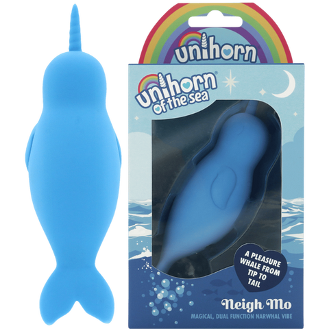 Unihorn of the Sea Neigh Mo Narwhal – Luxury Silicone Vibrator Blue > Vibrators > Ladies > Clitoral Vibrators and Stimulators