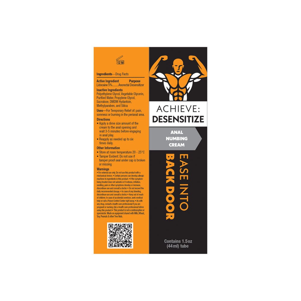 Achieve: Desensitize Cream 2oz (44ml) > Lube > Anal