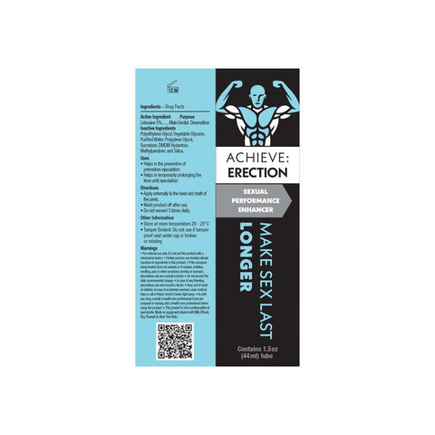 Achieve: Erection - Ultimate Performance Formula 60 Capsules ENHANCERS