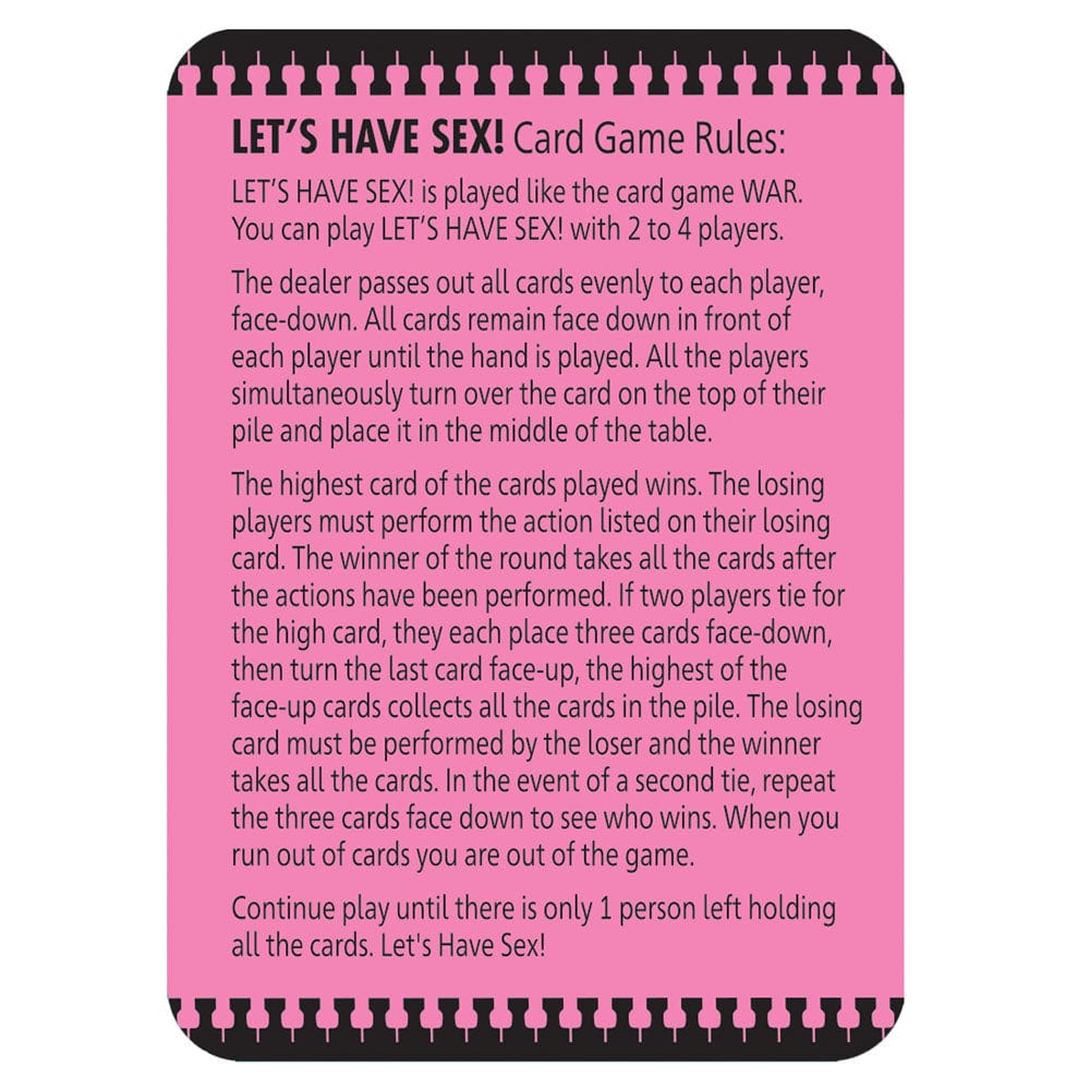 Let's Have Sex Card Game > Novelties > Card Games