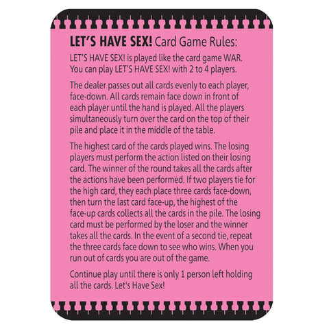 Let's Have Sex Card Game for Couples Fun and Intimacy Games