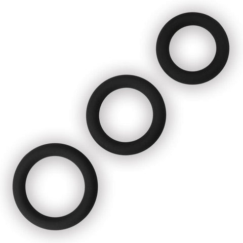 Power Plus Soft Silicone Snug Ring Set of 3 Cock Rings for Enhanced Intimacy COCK RING Set