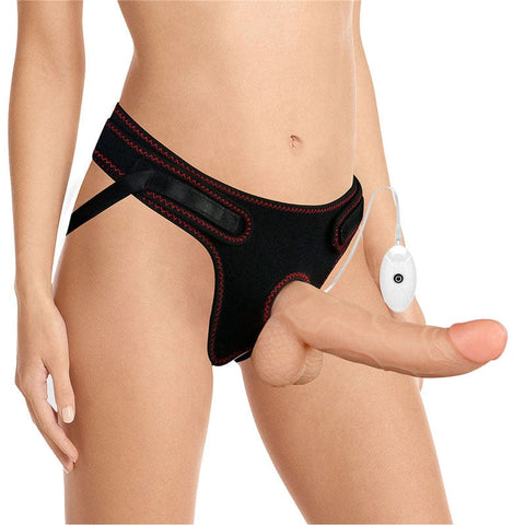 Ingen Vibrating Easy Strap-On Set 21.6 cm 8.5 Inch Vibrating Dildo STRAP-ONS