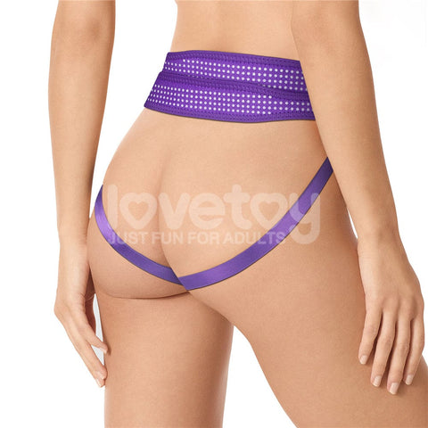 Easy Strap On Harness Polka Dot Purple STRAP-ONS