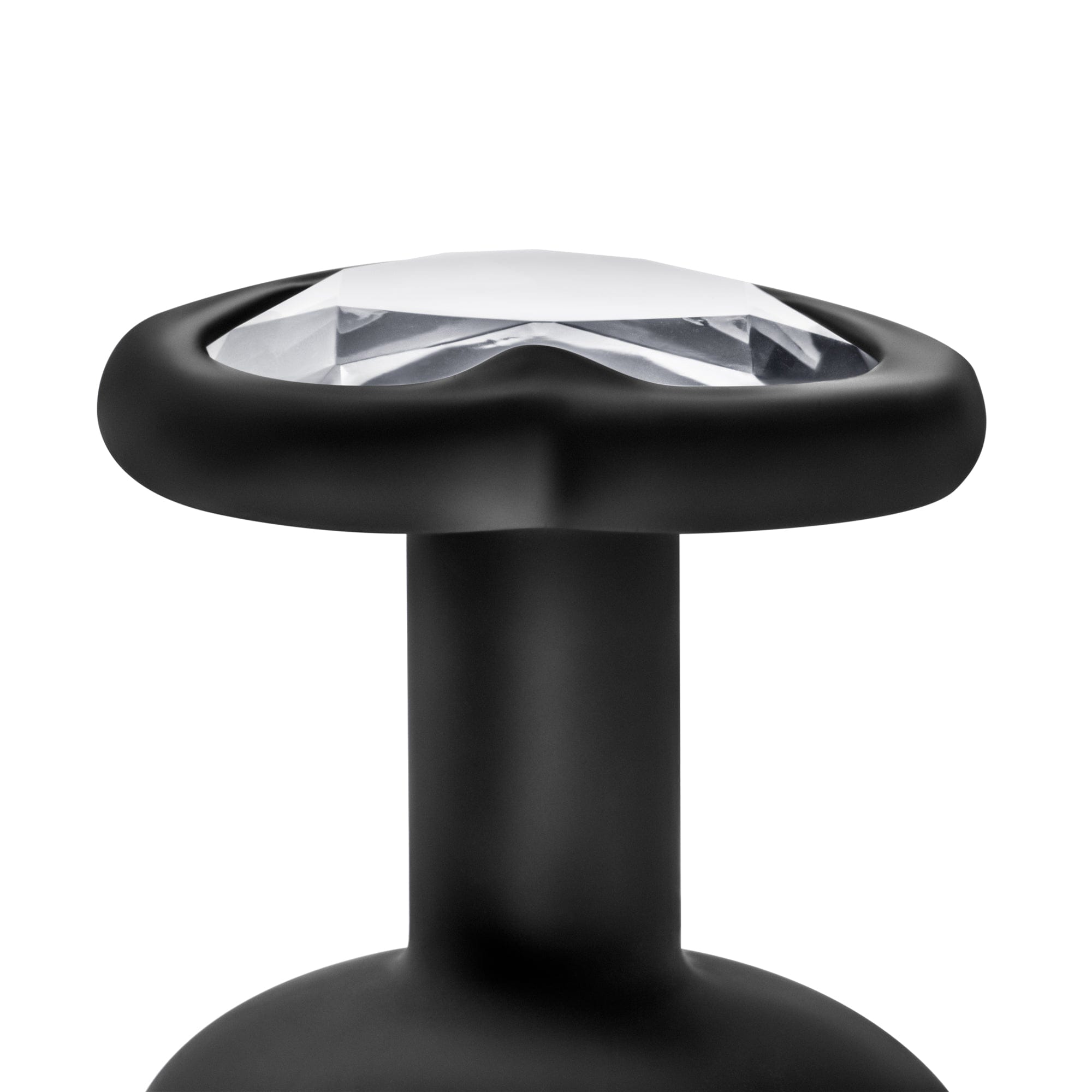 Luxe Bling Plugs Training Kit Black With Clear Gems - 3 Sizes > Anal Range > Butt Plug Kits