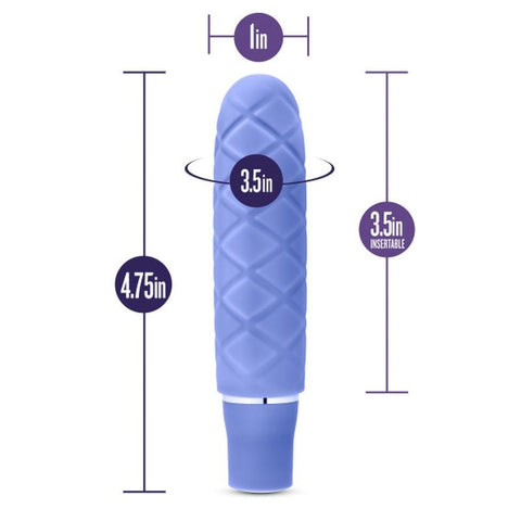 Luxe Cozi Mini Periwinkle - Compact Vibrating Silicone Toy Finger Stimulator
