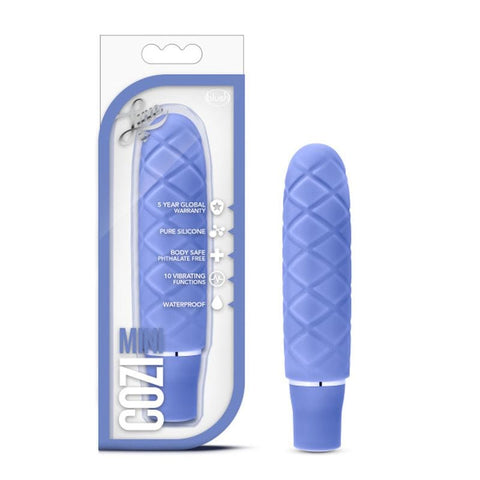 Luxe Cozi Mini Periwinkle - Compact Vibrating Silicone Toy Finger Stimulator