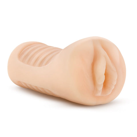 M for Men Cherri Beige 6.25 Inch Hand Held Masturbator Strokers - Manual