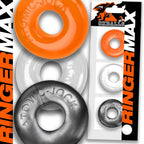 Ringer Max 3-Piece Cock Ring Set (Black) – Thick, Strong, Stretchy Cock Rings Multi > Cock Ring > Sets