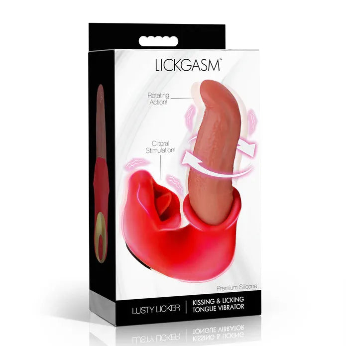 Lusty Licker Kissing Tongue – Dual Speed Eight Pattern Vibrator Red > Sex Toys For Ladies > Clitoral Vibrators and Stimulators