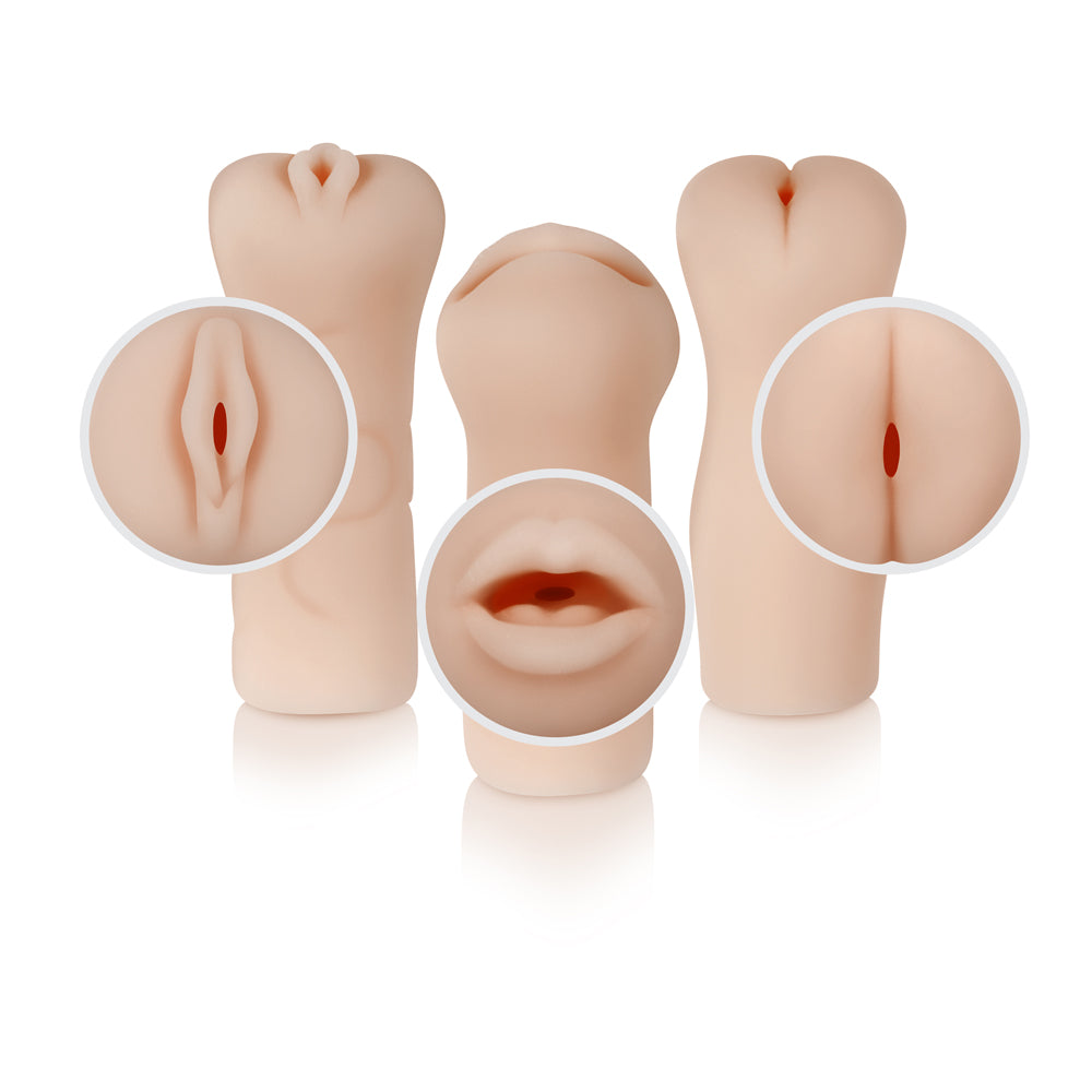 Selopa Party Pack - Light 3 Life-Like Strokers for Pleasure Strokers - Manual