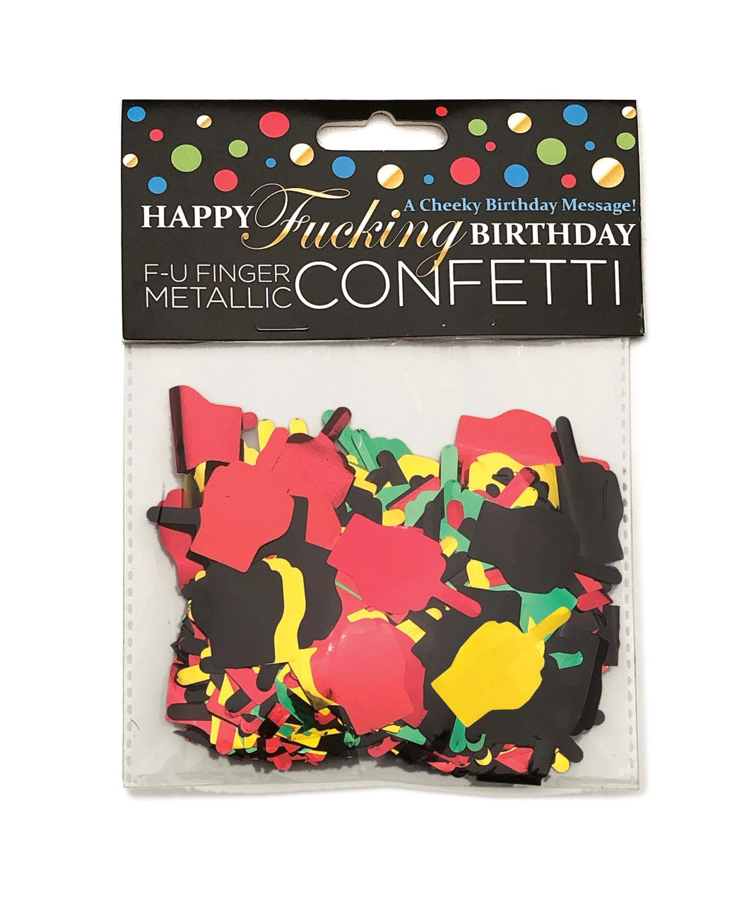 Happy Birthday FU Finger Confetti Party Accessory Coloured > Novelties > Party Supplies