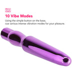 Rechargeable Tapered Anal Probe – Ultra-Powerful Slender Design with 10 Vibration Functions Purple 14 cm > Anal Range > Butt Plugs