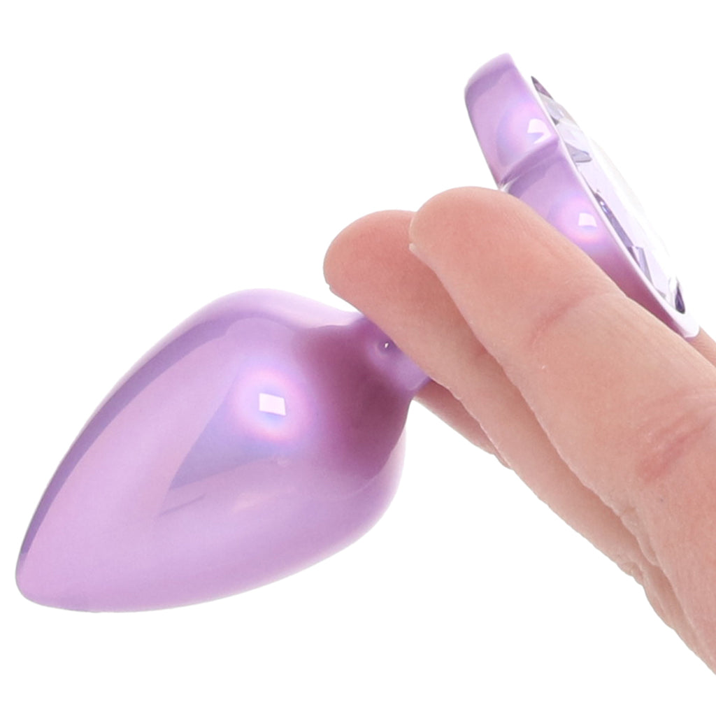 Jewel Heart Plug – Iridescent Zinc Alloy Jewelled Butt Plug > Anal Range > Jewel Butt Plugs