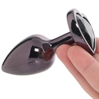 Jewel Heart Plug – Iridescent Zinc Alloy Jewelled Butt Plug > Anal Range > Jewel Butt Plugs