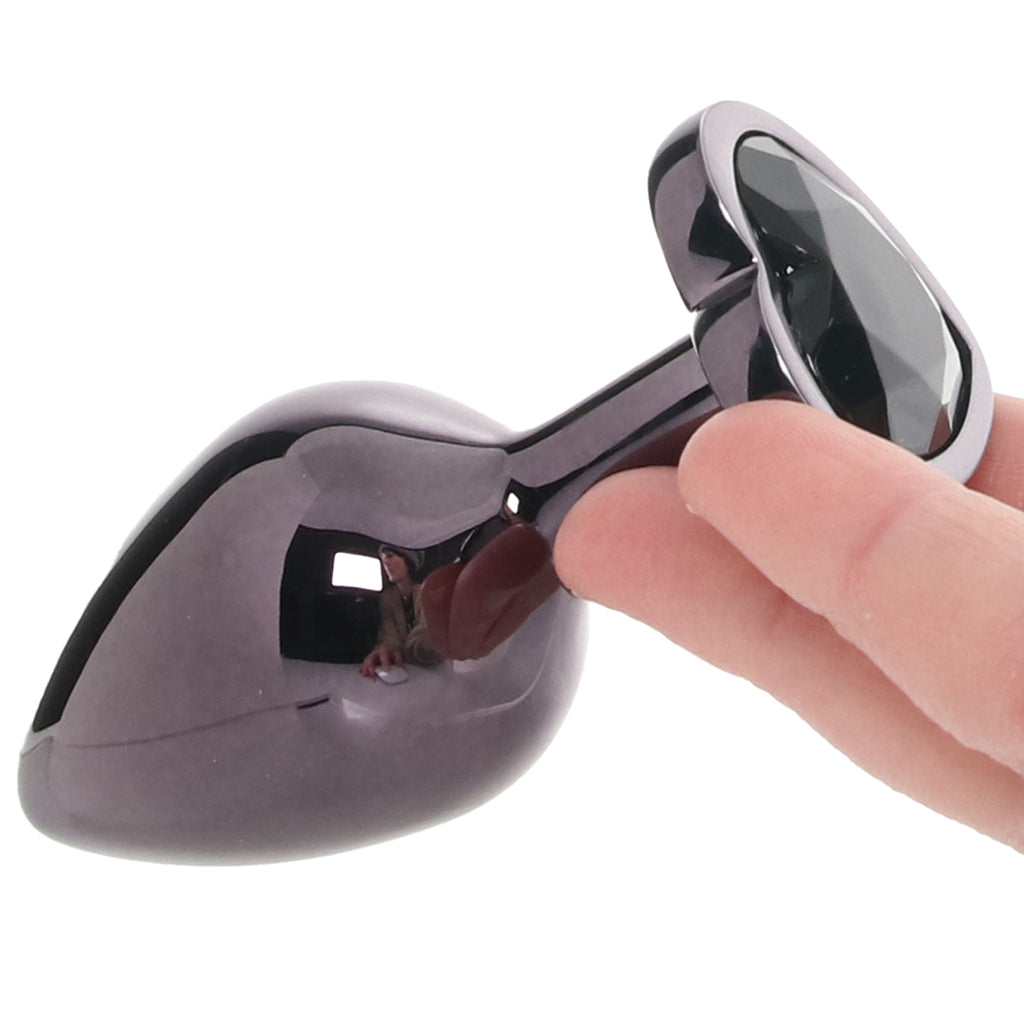 Jewel Heart Plug – Iridescent Zinc Alloy Jewelled Butt Plug > Anal Range > Jewel Butt Plugs