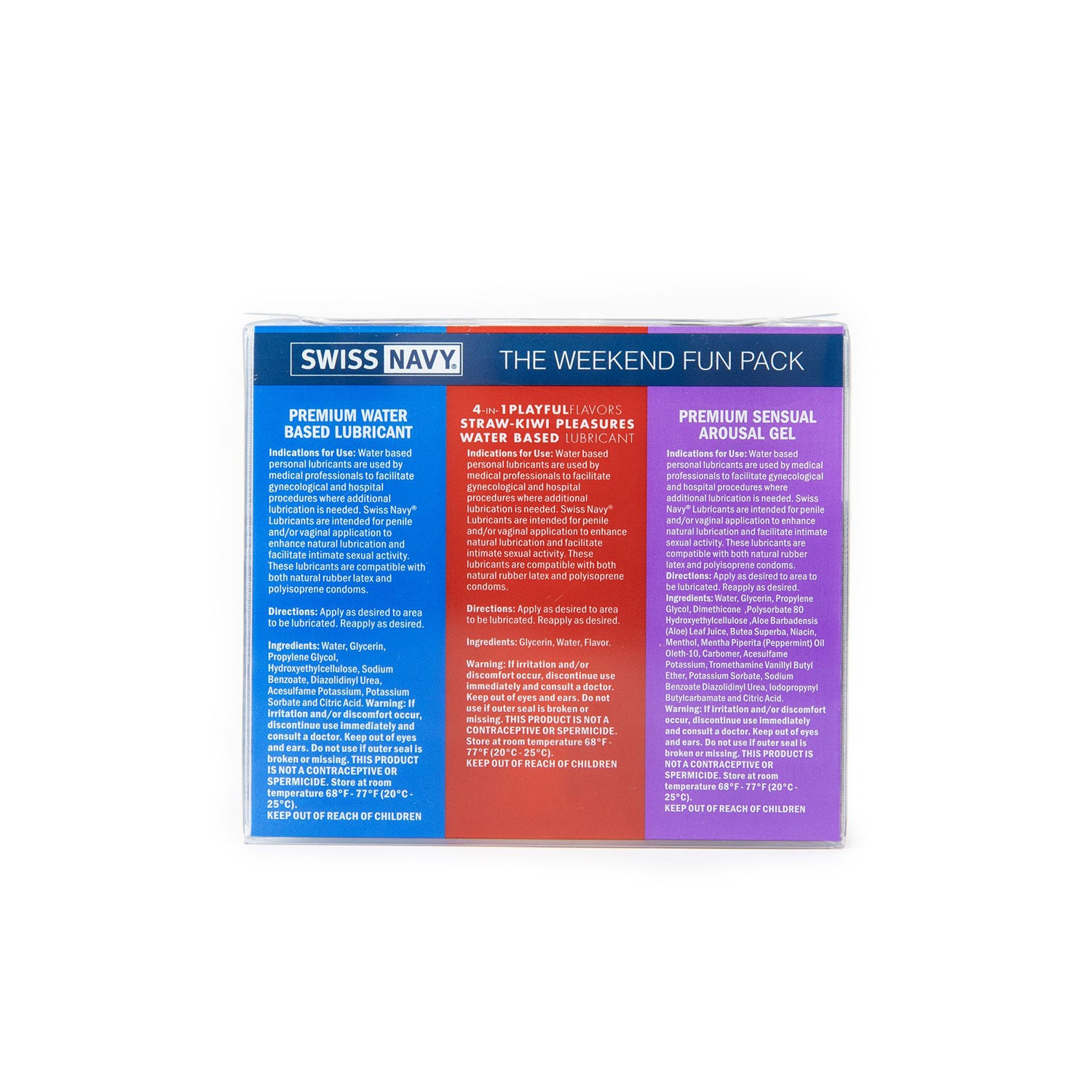 Swiss Navy Weekend Fun Pack - 3 Vibrant Flavors 2 Oz > Lube > Water Based