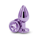 Rear Assets Round Gem Metal Butt Plug > Anal Range > Jewel Butt Plugs