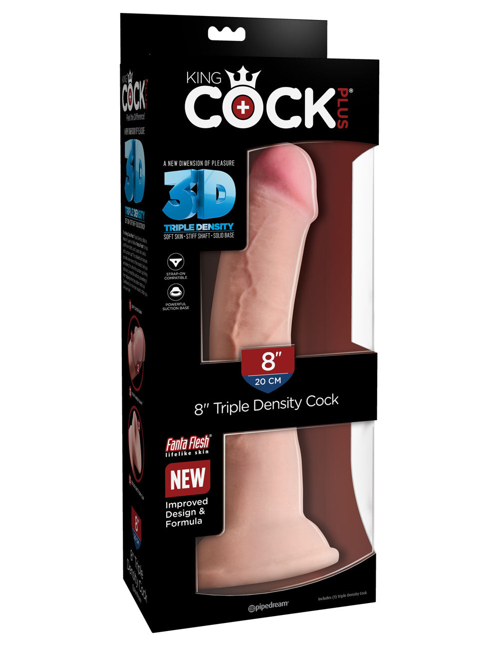 King Cock Plus 8'' Triple Density Cock - Flesh 20.3 cm Dong Dongs Realistic