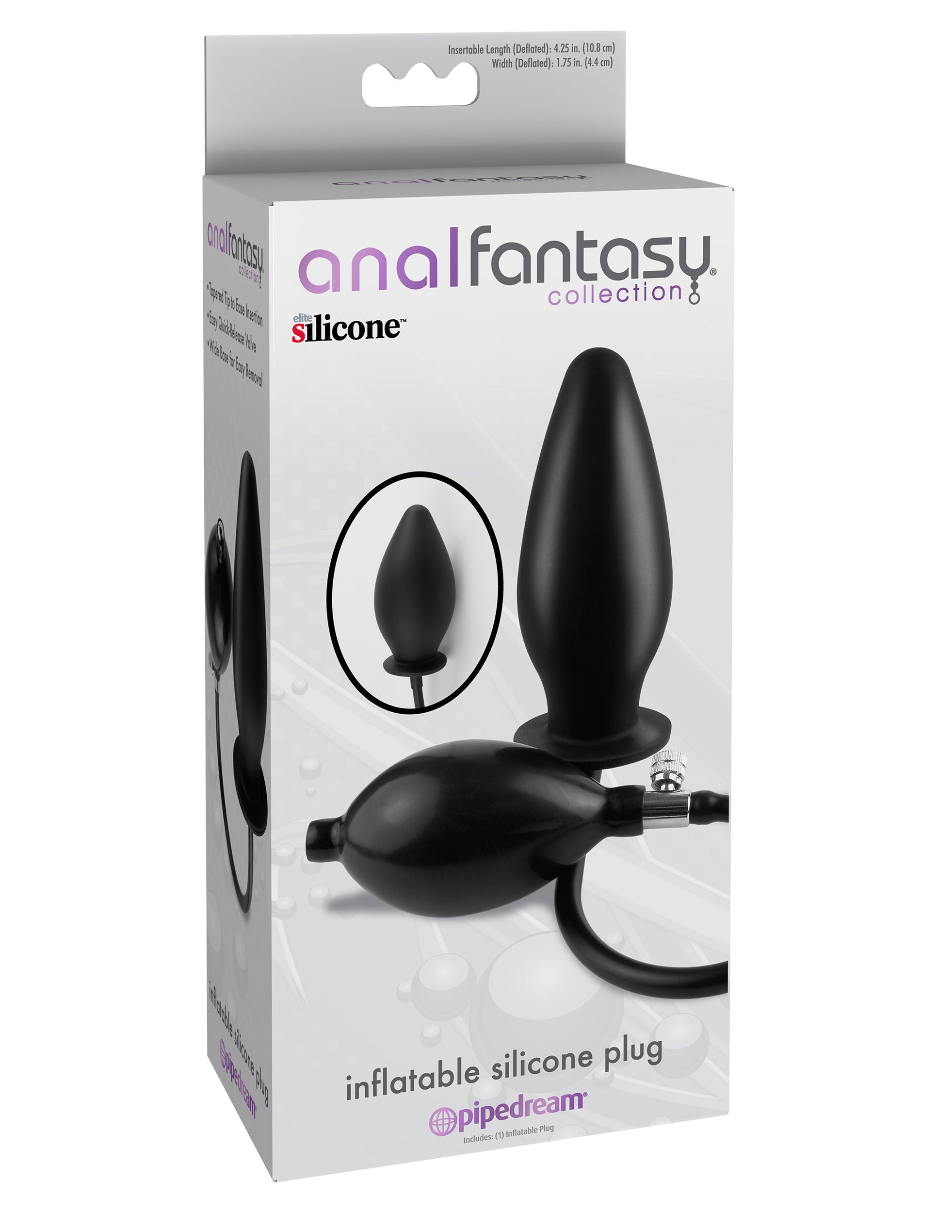 Anal Fantasy Collection Inflatable Silicone Plug – Inflatable Silicone Butt Plug > Anal Range > Tunnel and Stretchers
