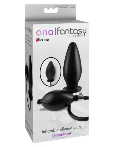 Anal Fantasy Collection Inflatable Silicone Plug (Black) – Inflatable Silicone Butt Plug > Anal Range > Anal Inflatables