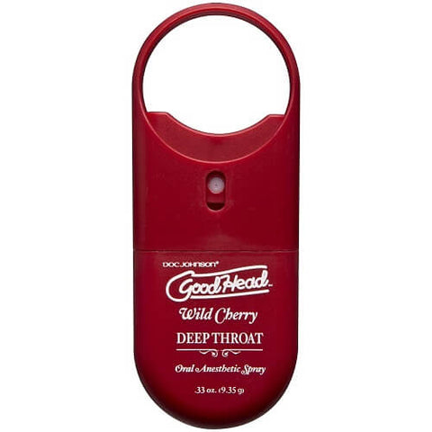 GoodHead To-Go Deep Throat Spray (Wild Cherry) – Oral Desensitizing Spray 9ml Red > Lube > Oral Gels & Sprays