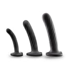 Temptasia Twist Kit Set of Three Unique Swirling Dildos Black > Sex Toys > Dilators