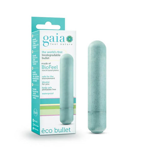 Gaia Eco Bullet (Aqua) – Eco-Friendly 8.9 cm Bullet Vibrator > Vibrators > Mini Vibrators