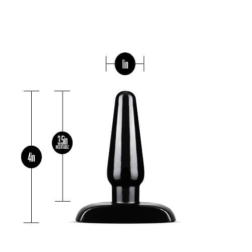 Anal Adventures 3 Pc Basic Plug Kit (Black) – Beginner-Friendly Butt Plug Set Including Small 4 Inch, Medium Sizes > Anal Range > Butt Plug Kits