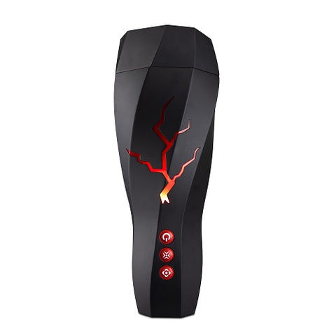M for Men Storm (White) – Ribbed Masturbator Cup Vibrator with 7 Vibration Functions and Suction > Sex Toys For Men > Masturbators > Vibrating