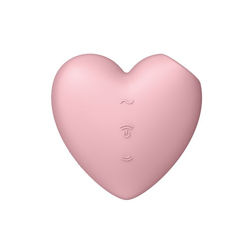 Satisfyer Cutie Heart Vibrator Pink Light Red Air Pulsation Stimulator Air Pulsation