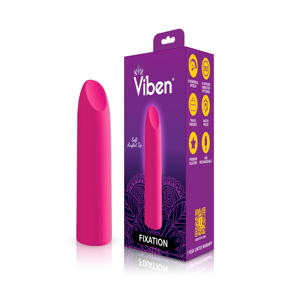 Viben Fixation Hot Pink Lipstick Bullet Vibrator with 20 Modes > Vibrators > Mini Vibrators