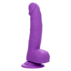 Neon Silicone Studs 6 Inch Dildo - Purple