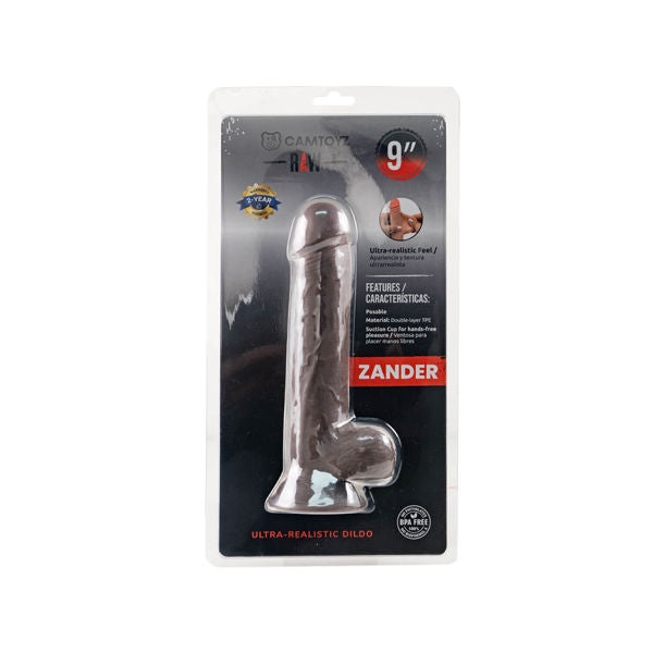 Raw Dildo Ultra Realistic Zander (Brown) – 9" Dildo Secondary image