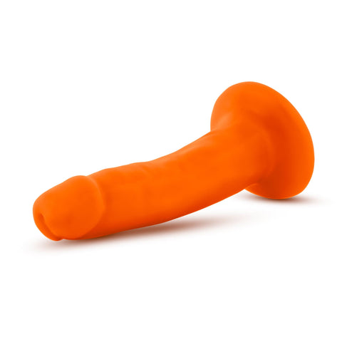 Neo Dual Density Cock 6 Inch Neon Orange Vibrator DONGS