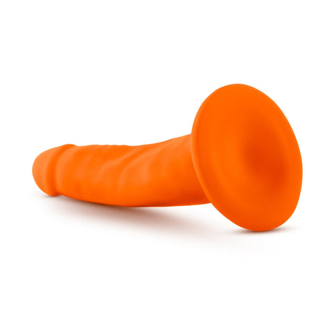 Neo Dual Density Cock 6 Inch Neon Orange Vibrator DONGS