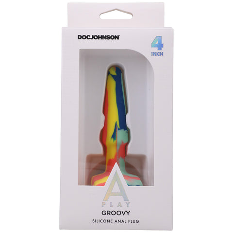 Groovy Silicone Anal Plug 4 Inch Sunrise Butt Plugs