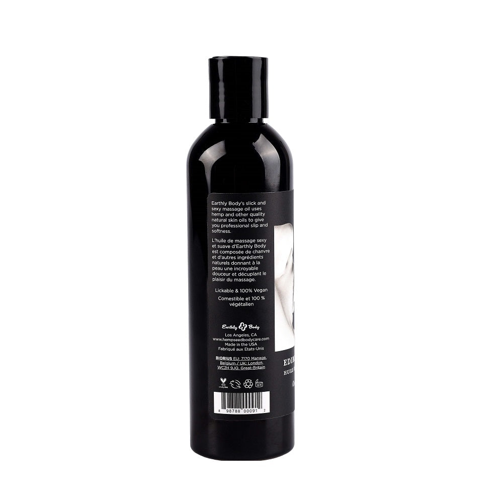 Edible French Vanilla Massage Oil 237ml Sugar Free Bottle > Candles > Massage