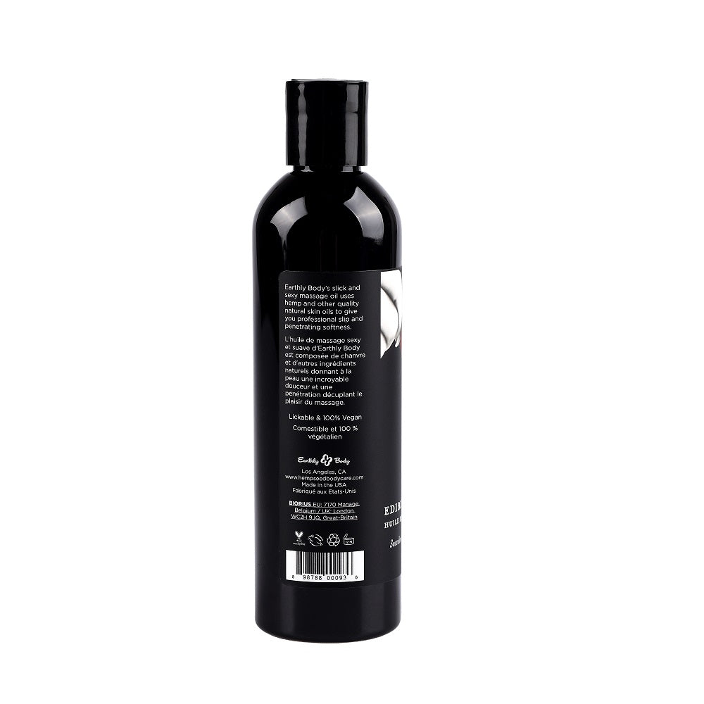 Edible French Vanilla Massage Oil 237ml Sugar Free Bottle > Candles > Massage