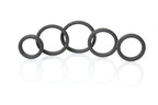 Boneyard Silicone Ring Five Piece Kit Black Black > Cock Ring > Sets