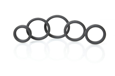 Boneyard Silicone Ring Five Piece Kit Black > Cock Ring > Sets