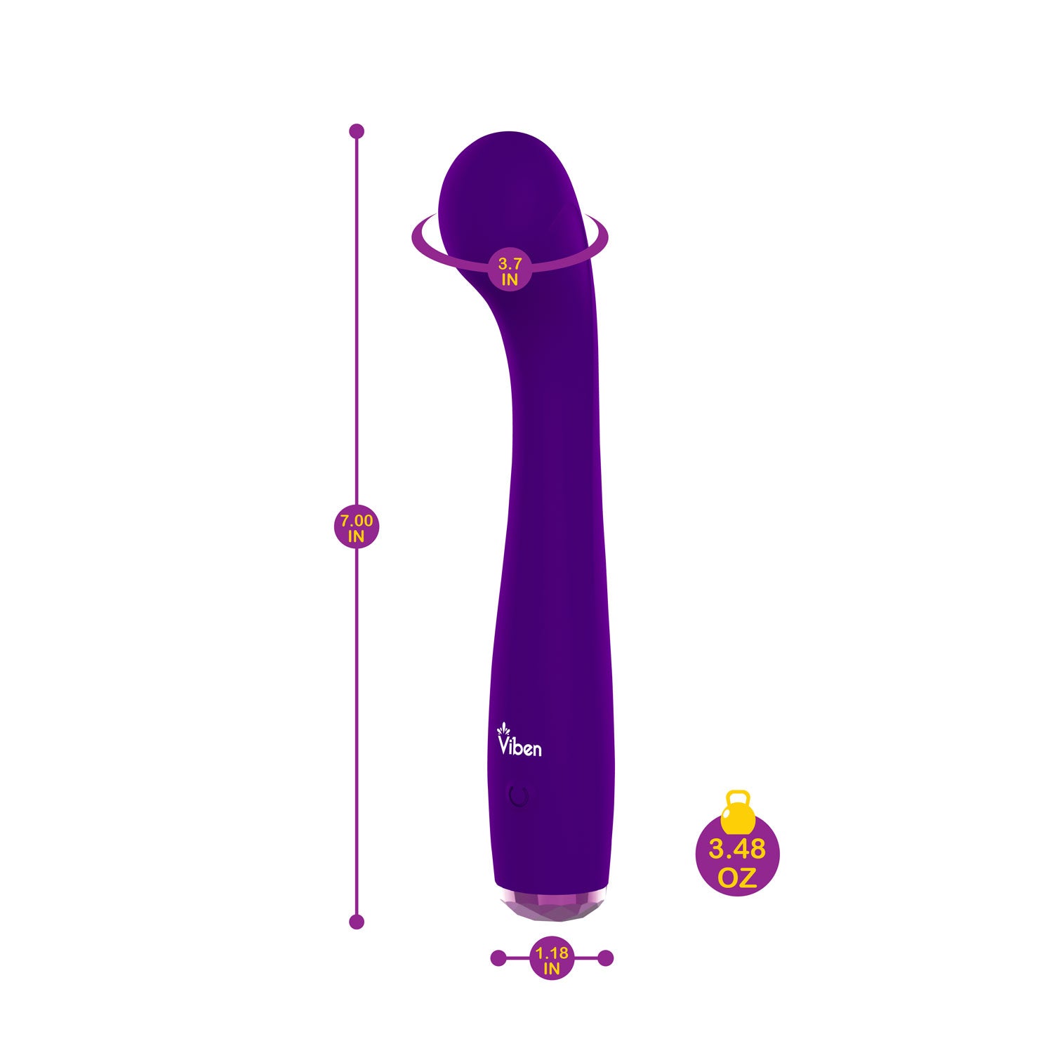 Viben Devotion Violet G-Spot Vibrator for Intense Pleasure Vibrators - G Spot
