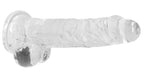 REALROCK Crystal Clear 8 Inch Realistic Dildo with Balls – Body-Safe TPE Dildo > Dildos > Realistic Dildos