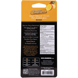 GoodHead Deep Throat Spray To-Go Mango 0.30 Fl Oz Oral Anesthetic Spray > Lube > Oral Gels & Sprays