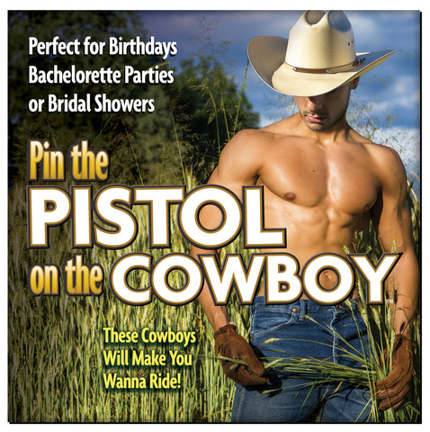 Pin The Pistol On The Cowboy Hens Party Game Default Title Bachelor & Bachelorette Items