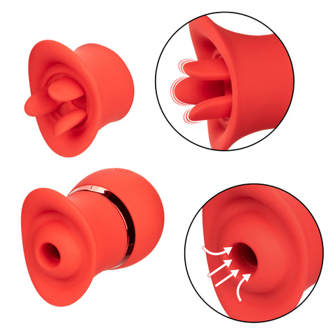 French Kiss Suck & Play Interchangeable Set – 12 Function Vibration and Suction Toy > Vibrators > Ladies > Clitoral Vibrators and Stimulators