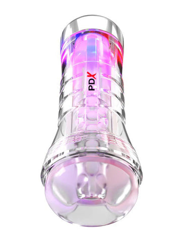 PDX Elite ViewTube XXL (Clear) – LED Stroker > Sex Toys For Men > Masturbators > Manual