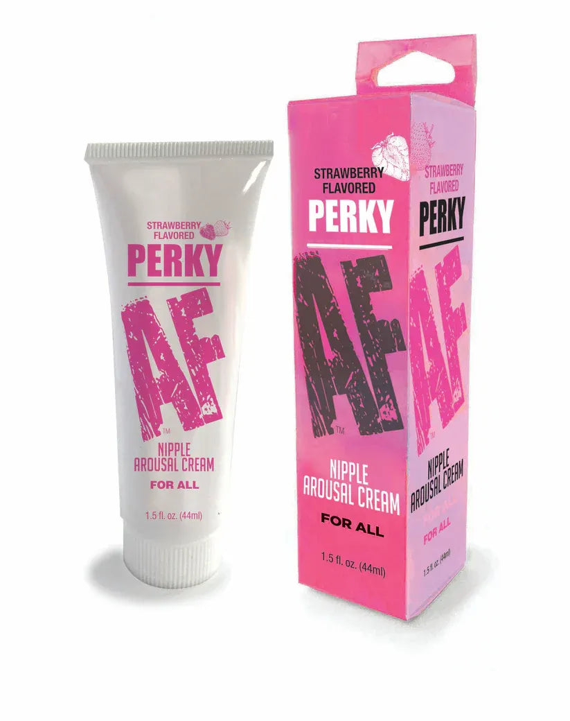Perky AF Strawberry – Flavored Nipple Arousal Cream 1.5oz Strawberry > Sex Toys > Nipple Stimulators Main image