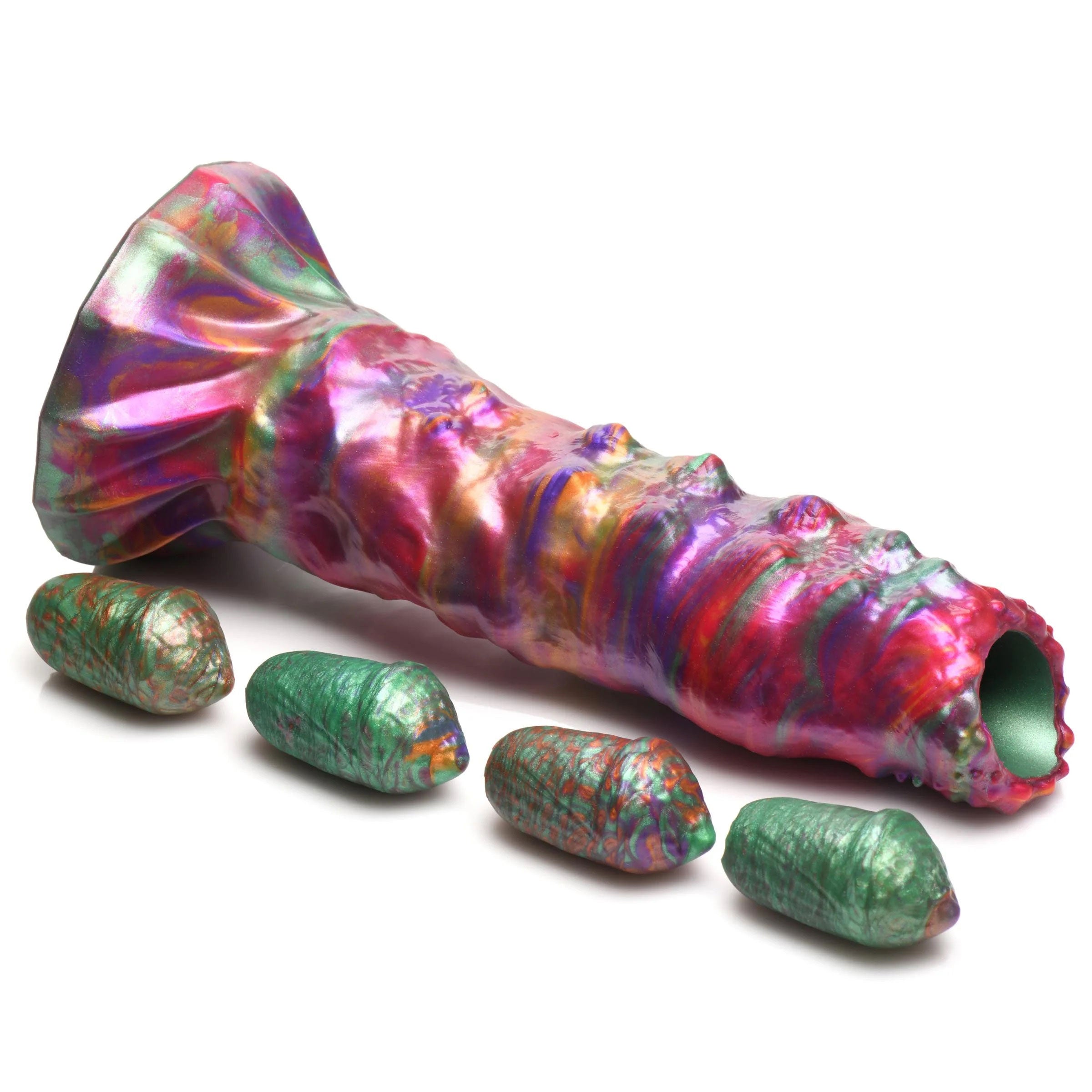 Creature Cocks Larva Silicone Ovipositor Dildo with Eggs – Textured Large Silicone 8.2 inch > Dildos > Fantasy